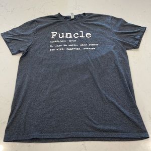 Men’s Large Funcle (Fun Uncle) T Shirt - Dark Grey